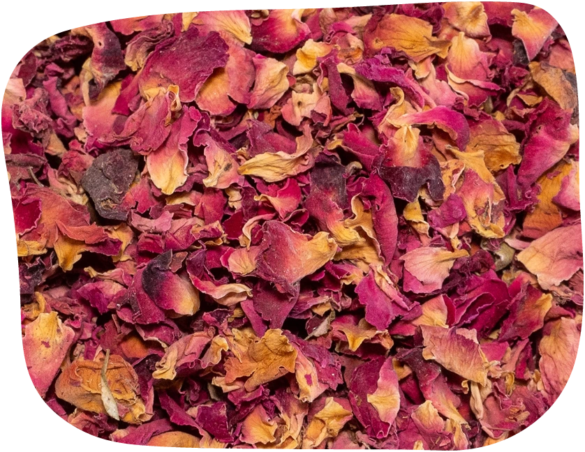 dried rose petal treat for rabbits and other small pets by The Hay Shed