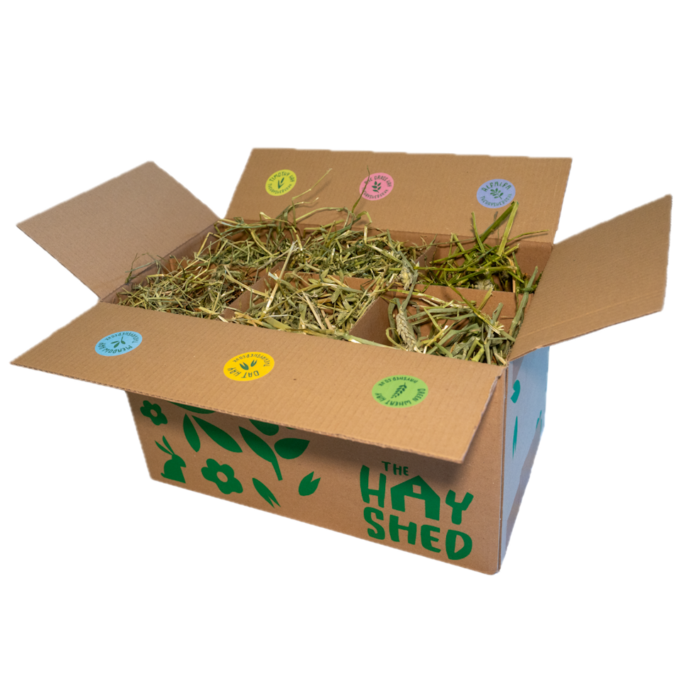 The Hay Buffet mix of 6 types of hay from The Hay Shed