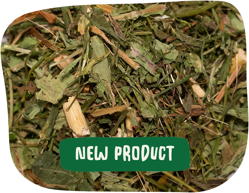 Multi vitamin mix for small pets from The Hay Shed with New Product banner