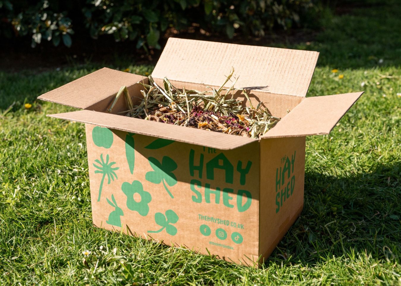 A box of The Hay Shed's new & improved superfood forage